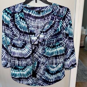 Zac & Rachel | multicolor tie dye style top, size S